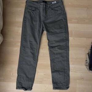 Olive Green Casual Pants